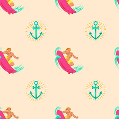 Summer poster. Use it for print or web party, web site or package design. Vector illustration.