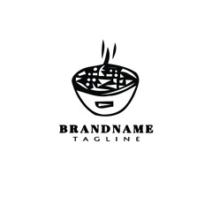 bowl food logo icon design template vector