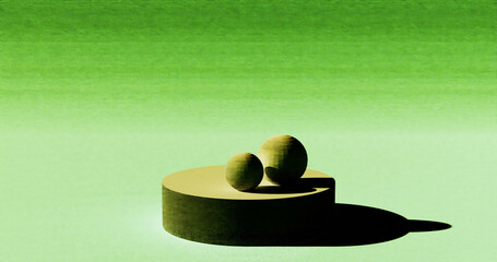 The podium is realistic. 3d rendering.