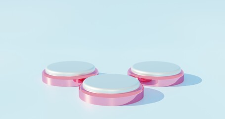 The podium is realistic. 3d rendering.