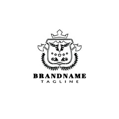 eagle seal logo cartoon icon design template black isolated vector