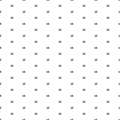 Square seamless background pattern from black ok symbols. The pattern is evenly filled. Vector illustration on white background