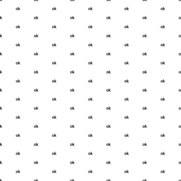 Square seamless background pattern from black ok symbols. The pattern is evenly filled. Vector illustration on white background