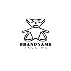 Obraz premium animal bedbug cartoon logo icon design template black cute vector illustration