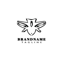 animal bedbug cartoon logo icon design template black isolated cute illustration