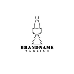 beer pump cartoon logo icon design flat black isolated vector illustration