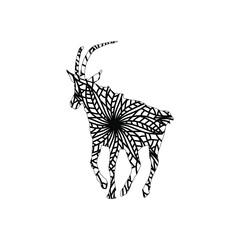 black and white deer coloring pages