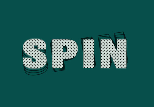 Polka Dot Spinning Text Effect