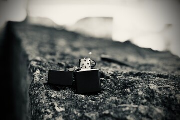 ring on black background