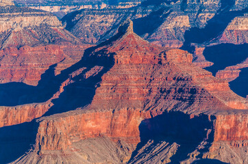 Isis Temple From Yavapai Point, The Rim Trail, Grand Canyon National Park, Arizona, USA