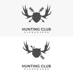 Hunting  logo design template illustration vector