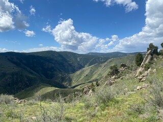 hiking in the mountains