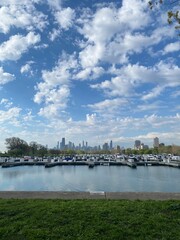Chicago skyline from marina