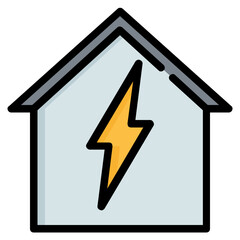 house Color line icon