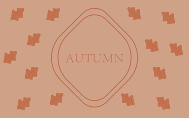 autumn background with leaves, for web banner or shopping sales, subdued colors, brown, orange