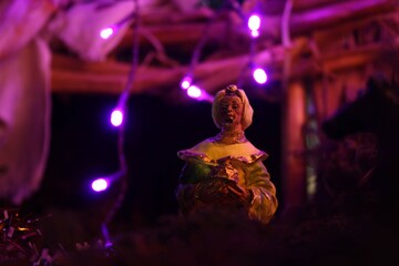 Fototapeta premium Rey Mago - Adorno navideño - adorno de nacimiento - pastor de navidad - arreglo navideño - figura navideña - Nacimiento navideño