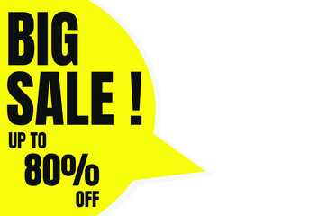 Fototapeta premium 80 Percent Off, Discount Sign Banner or Poster. Special offer price signs
