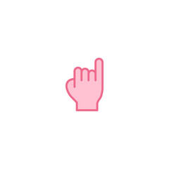 Promise icon. Simple flat, filled outline style. Finger, gesture, little, communication concept. Color symbol. Vector illustration isolated on white background. EPS 10