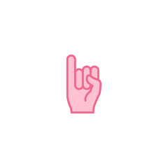 Promise icon. Simple flat, filled outline style. Finger, gesture, little, communication concept. Color symbol. Vector illustration isolated on white background. EPS 10
