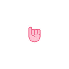Promise icon. Simple flat, filled outline style. Finger, gesture, little, communication concept. Color symbol. Vector illustration isolated on white background. EPS 10