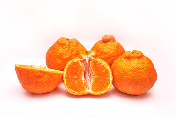 Fototapeta na wymiar citrus tangerine fruits