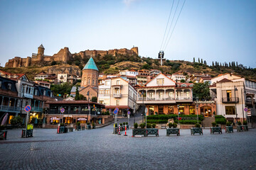 Scenic view of old Tbilisi city square and Meidan Bazaar