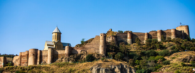 Panoramic view of Narikala Fortress in Tbilisi Georgia © PhotoSpirit