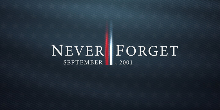 Patriot day, september 11 background, we will never forget, united states flag posters, modern design vector illustration