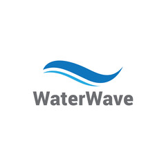 water wave concept logo icon vector termplate