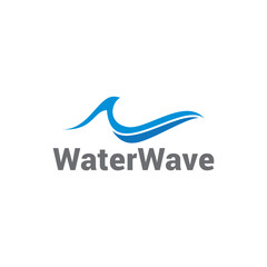 water wave concept logo icon vector termplate
