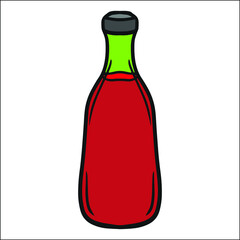 Amazing vector illustration of Wine Bottle, editable for your brand, logo, icon or all of your graphic needs.