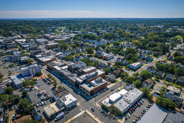 Fototapeta na wymiar Aerial Drone of Red Bank New Jersey 