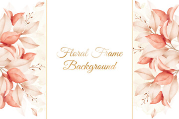 beautiful floral frame background