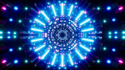 Neon Glittering Light and Multiple Light Streak