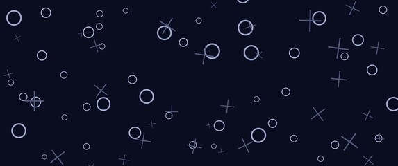 Abstract circle and plus sign line icons seamless pattern or background design concept. Used for background, backdrop, card background.