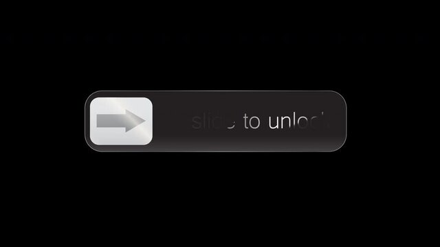 Slide to unlock animation on dark background