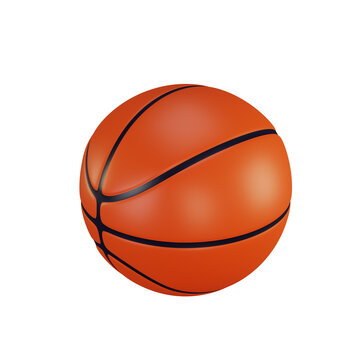 3d rendering of basketball background isolated