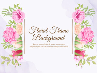 beautifull floral wedding banner background design