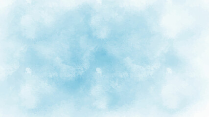 Hand painted watercolor sky and clouds, abstract watercolor background, vector illustration