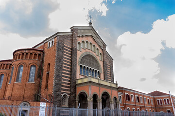 Facade of the Basilica abbey church of Santo Ant&ocirc;nio de Padua in the city of Ribeirao Preto