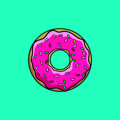 donut pink colored sparks