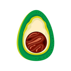 half fresh avocado
