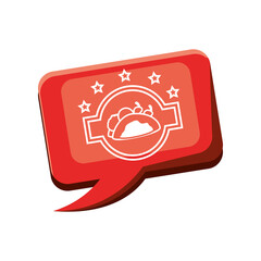 taco food in speech bubble