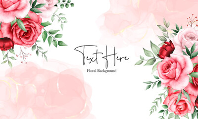 Romantic floral background maroon flower
