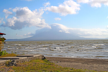 volcano and beach