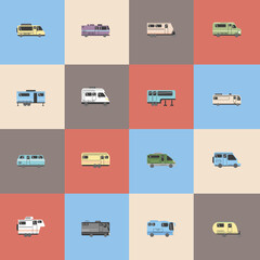 set camper cars adventure