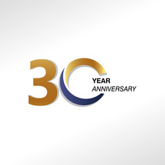 30 Year Anniversary Elegant Vector Template Design Illustration