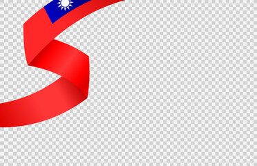 Waving flag of Taiwan isolated  on png or transparent  background,Symbol of Taiwan,template for banner,card,advertising ,promote, vector illustration top gold medal sport winner country