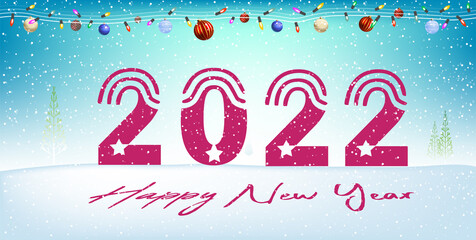 Happy Chinese new year 2022 - year of the Tiger. Lunar New Year banner design template.