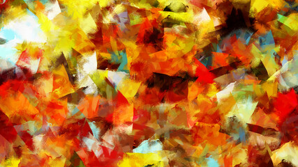 Naklejka na ściany i meble Colorful Abstract Background Painting on Canvas with Strokes. Modern Cover Design Texture.